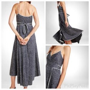 anthropology Cantabria Farrah Dalmatian Wrap Dress Sz XS